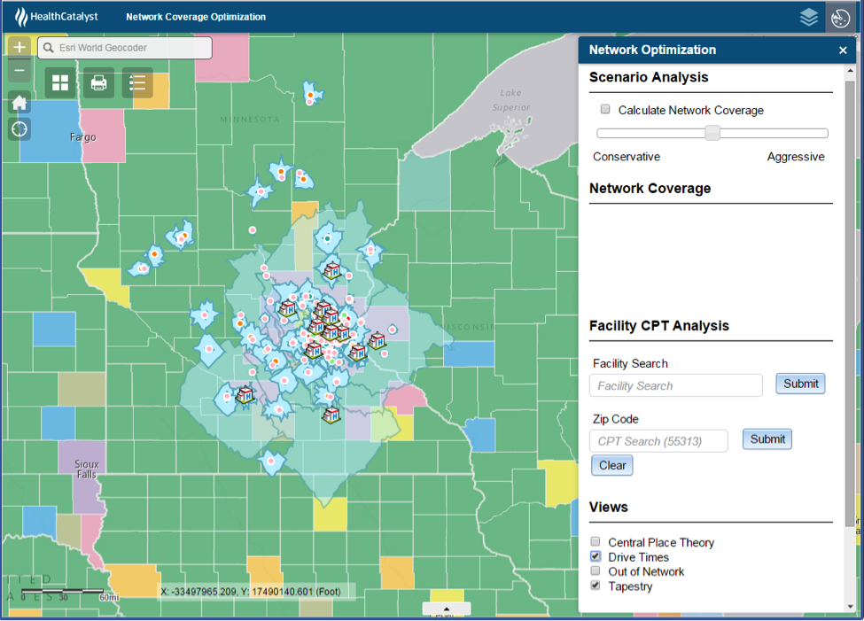Health Catalyst uses GIS  to Optimize Service Area Boundaries